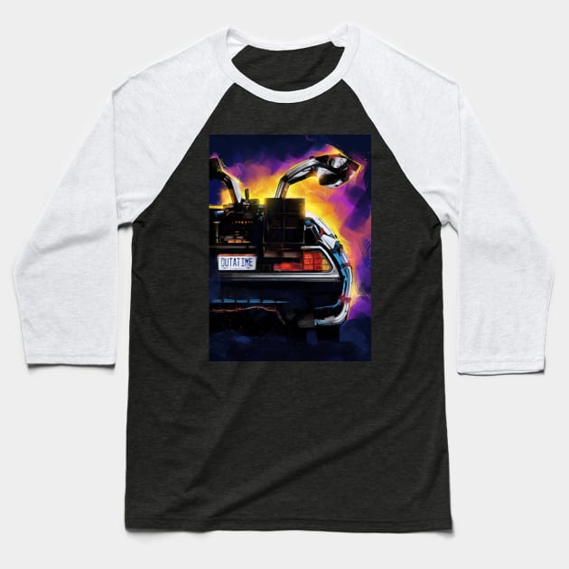 DeLorean Baseball T-Shirt by nabakumov